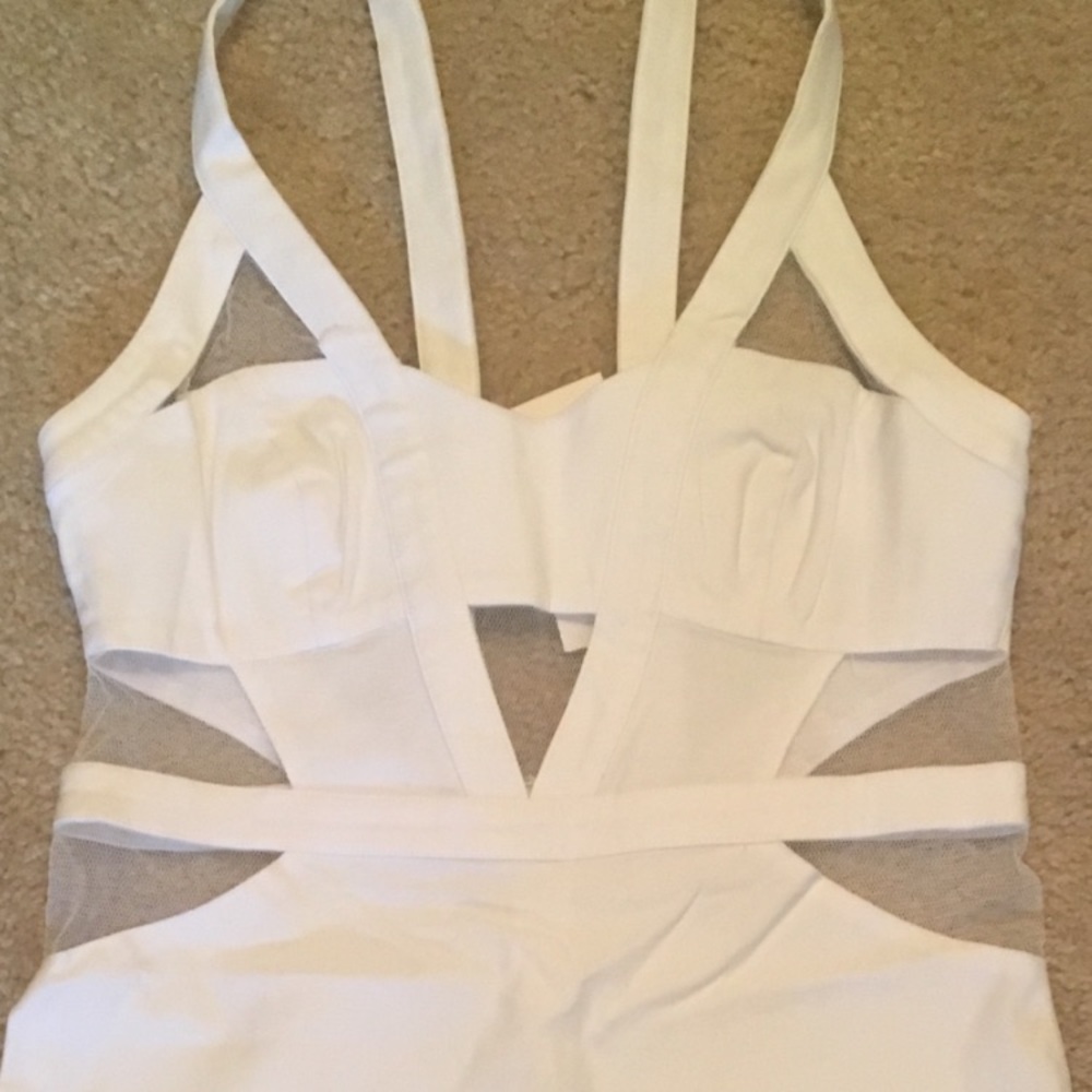 Tight white party dress!